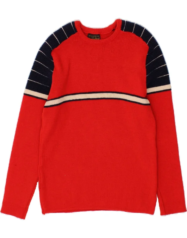 Super Bargain CHARLES WOLF Womens Crew Neck Jumper Sweater IT 54 3XL Red Colourblock