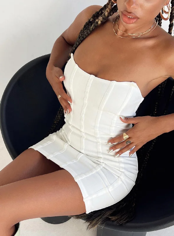 Early Bird Discount Tristian Mini Dress White