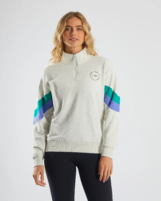 Sorana Half Zip Light Grey Melange