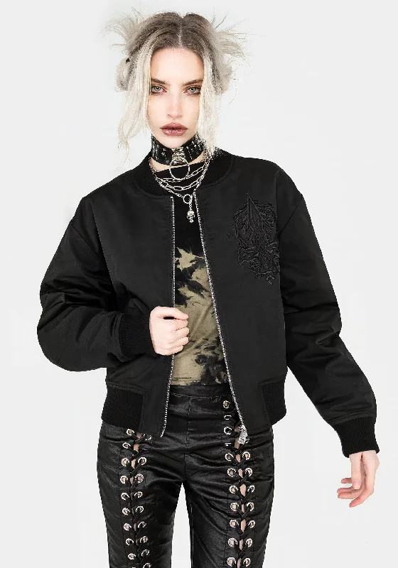 Can't Miss Daine Embroidered Bomber Jacket