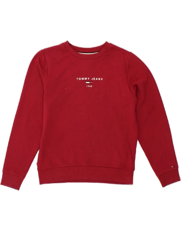 Savings Bonanza TOMMY HILFIGER Womens Graphic Sweatshirt Jumper UK 10 Small Red Cotton Savings Bonanza TOMMY HILFIGER Womens Graphic Sweatshirt Jumper UK 10 Small Red Cotton