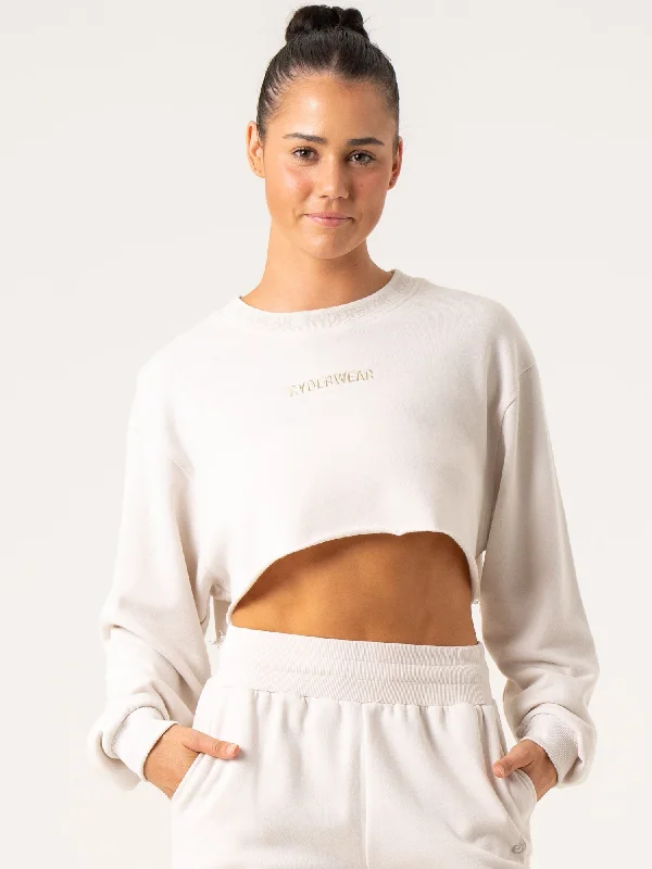 Can't Miss Cropped Sweater - Oat