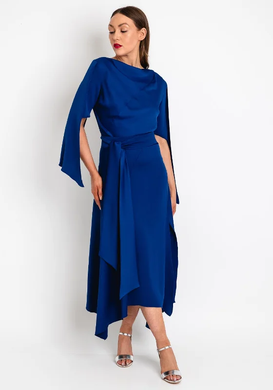 Kevan Jon Como Open Sleeve Maxi Dress, Cobalt Blue