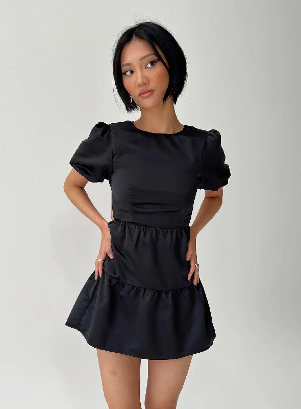 Exclusive Access Capone Mini Dress Black