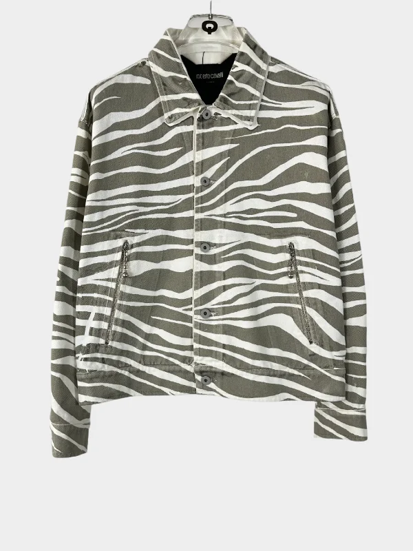 Quick Sale Zebra Denim Jacket