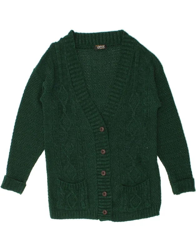 Today Only VINTAGE Womens Cardigan Sweater UK 14 Large Green Cotton