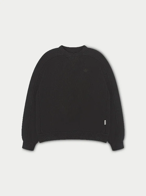 Limited Quantity LAUNDERED CLASSICS SEAM DETAIL SWEATSHIRT - WASHED BLACK