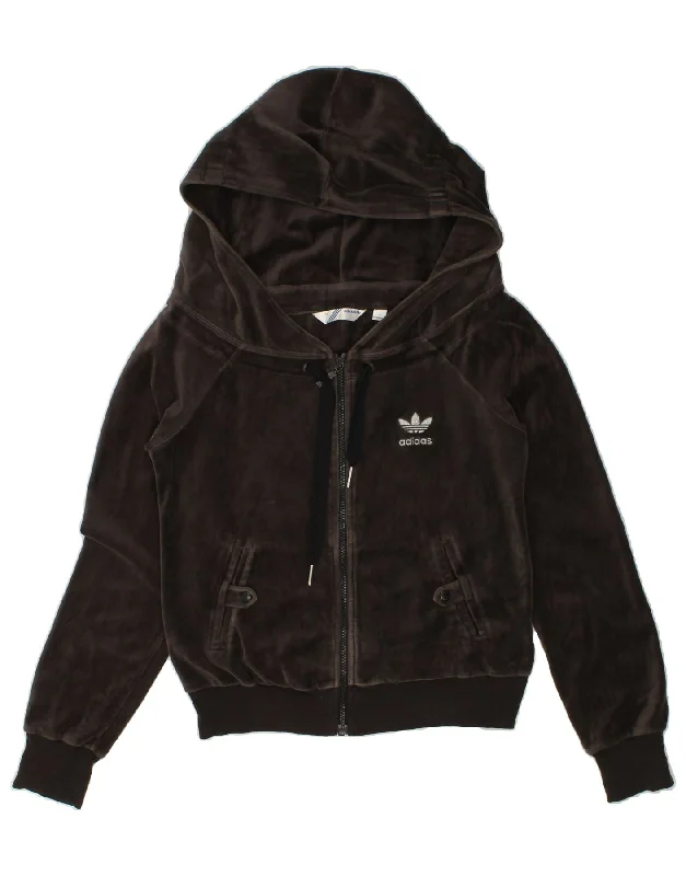 Clearance Sale ADIDAS Womens Velour Crop Zip Hoodie Sweater IT 44 Medium Black Cotton Clearance Sale ADIDAS Womens Velour Crop Zip Hoodie Sweater IT 44 Medium Black Cotton