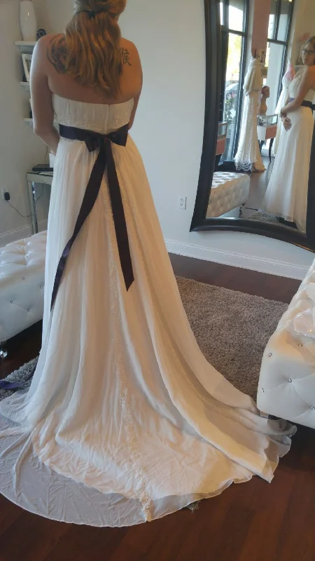 Mega Sale David's Bridal strapls chffn sft aln/V9743