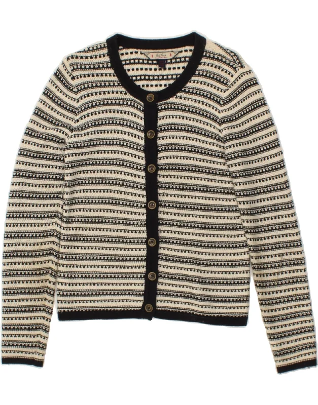 Best Deals JACK MURPHY Womens Cardigan Sweater UK 10 Small  Black Striped