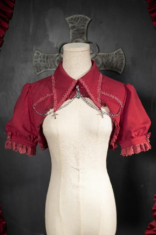 Exclusive Savings OCELOT~Contract Cross~Gothic Elegant Bubble Sleeve Bolero