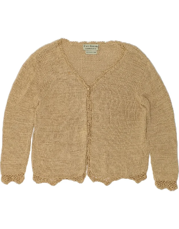 Loyalty Reward VINTAGE Womens Cardigan Sweater UK 14 Medium Brown Rayon