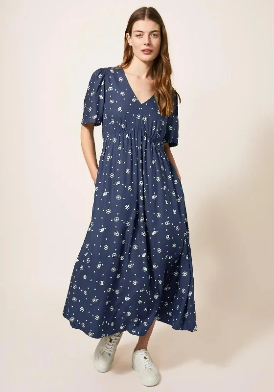 White Stuff Lucy Print Maxi Dress, Navy