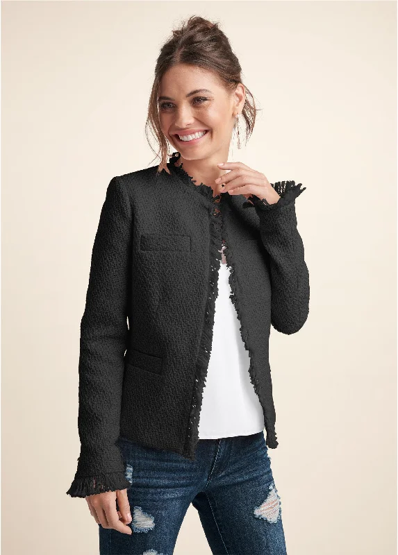 Crazy Savings Tweed Jacket - Black