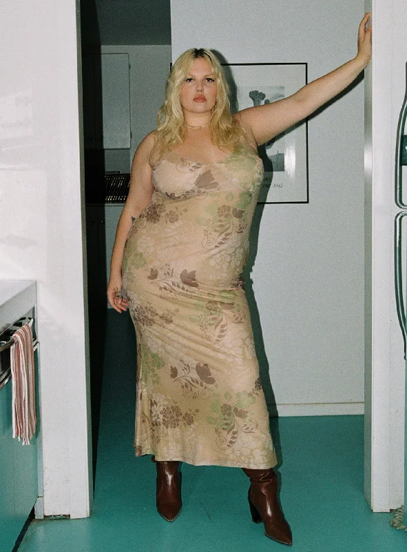 Special Promotion Down For the Ride 90's Slip Maxi Dress Multi Curve