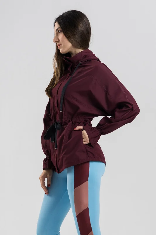 Square Parka - Burgundy