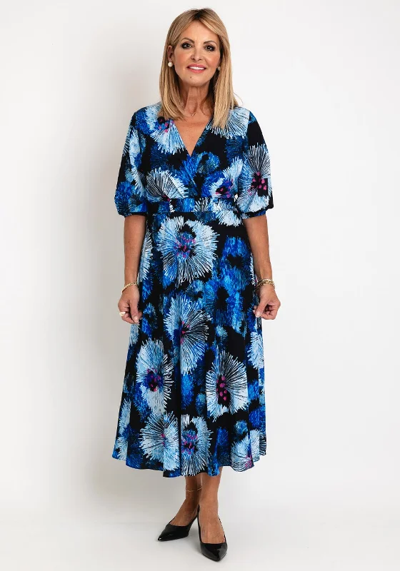 Ella Boo Floral Print A-Line Midi Dress, Multi