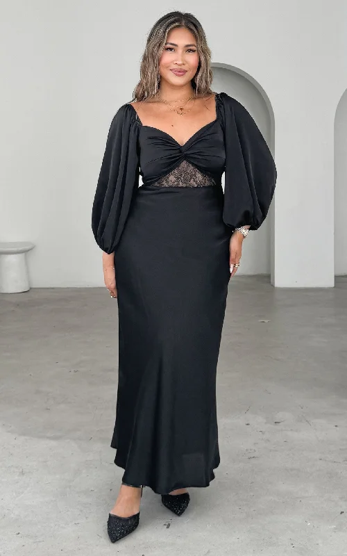 Deep Discounts Alessia Maxi Dress - Black