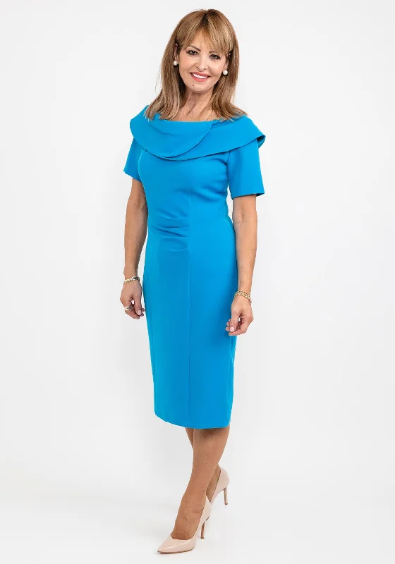 Big Discounts Coco Doll Merri Pencil Shape Midi Dress, Blue