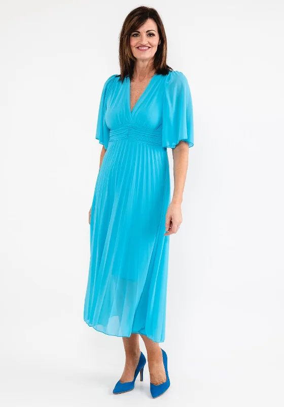 Super Savings Seventy1 One Size Pleated Chiffon Dress, Blue