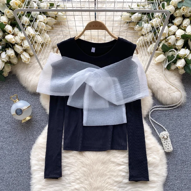Savings Galore Design tops for women long-sleeved T-shirts for women     S4550