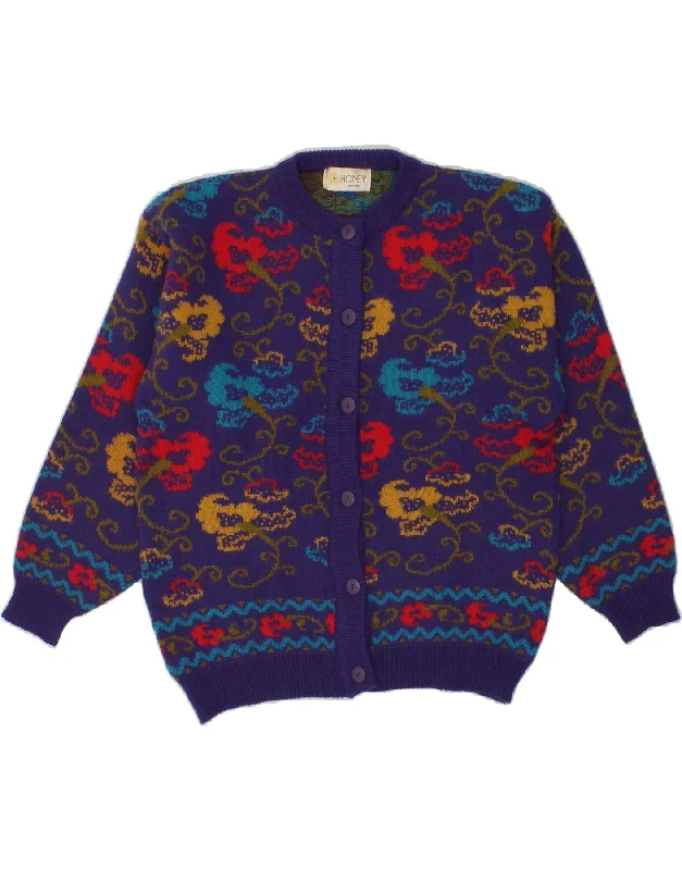 Deal of the Week VINTAGE Womens Cardigan Sweater One Size Blue Paisley Acrylic