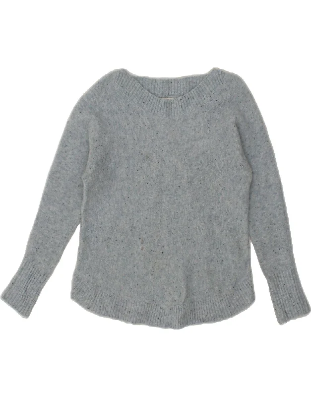 WHITE STUFF Womens Boat Neck Jumper Sweater UK 10 Small Blue Flecked