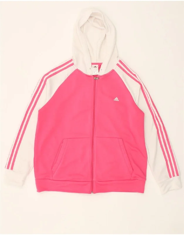 Mega Sale ADIDAS Womens Climalite Zip Hoodie Sweater UK 16/18 Large Pink Colourblock Mega Sale ADIDAS Womens Climalite Zip Hoodie Sweater UK 16/18 Large Pink Colourblock