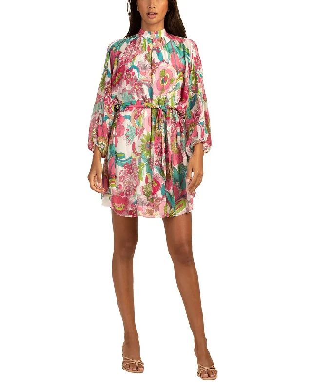 Price Blitz Trina Turk Art Silk-Blend Mini Dress