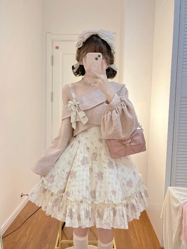 Deal Mania KuMa Lolita～Twilight Rose~Sweet Lolita Dress Sweater and JSK