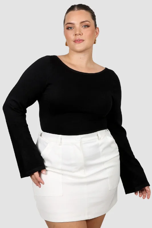 Super Deal RAE KNIT TOP BLACK