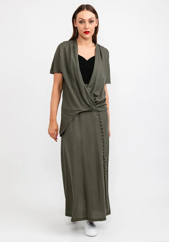 Sneak Peek Sale Naya Dress & Pullover Two Piece, Khaki