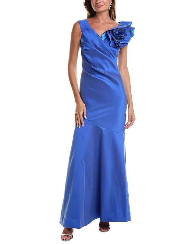 Markdowns Teri Jon by Rickie Freeman Off-The-Shoulder Gown