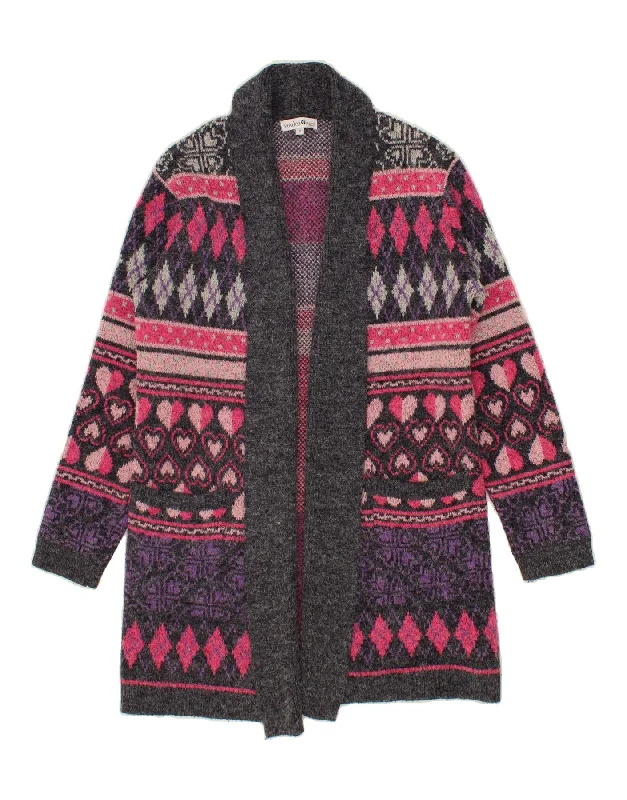Customer Appreciation Sale VINTAGE Womens Longline Open Cardigan Sweater UK 12 Medium Multicoloured