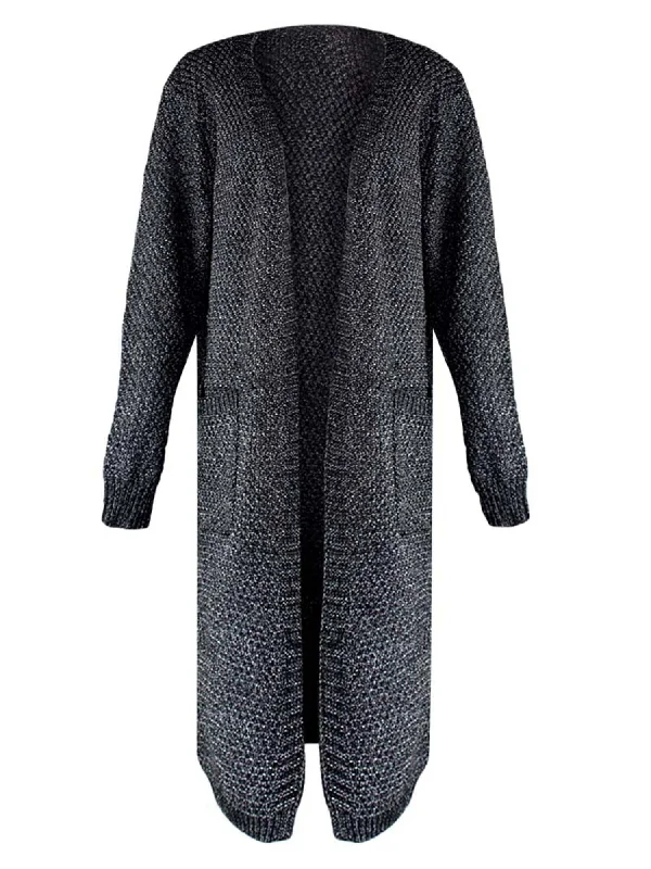 Special Promotion Draped Knit Cardigan Sweater With Pockets