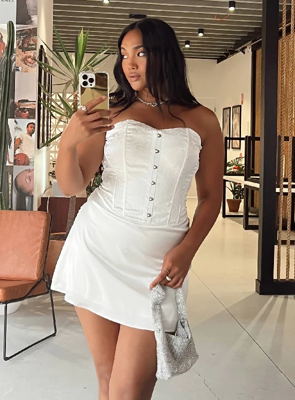 Amazing Deals Alter Ego Mini Dress White