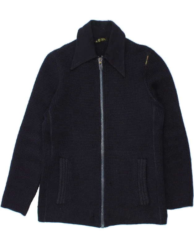 Price Cut PIERRE CARDIN Womens Cardigan Sweater IT 48 XL Navy Blue Wool