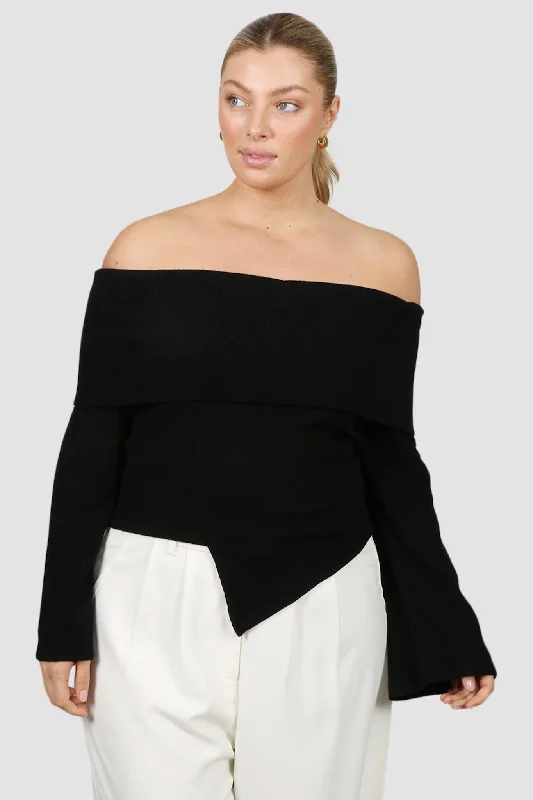 Savings Galore KENDALL KNIT TOP BLACK