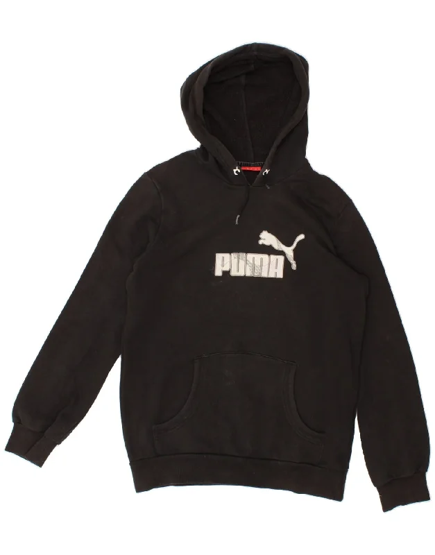 Special Discount PUMA Womens Graphic Hoodie Jumper UK 18 XL Black Cotton
