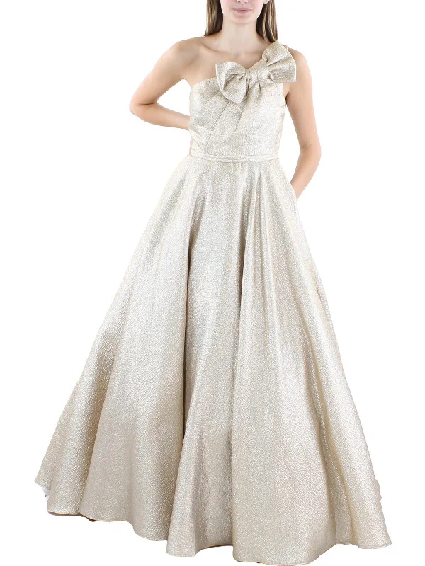 Unmissable Offer Womens Metallic Polyester Evening Dress