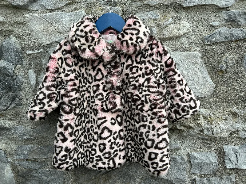 Limited Quantity 90s pink leopard print faux fur   6m (68cm)