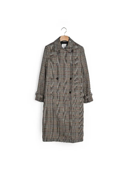 Trench-coat à carreaux