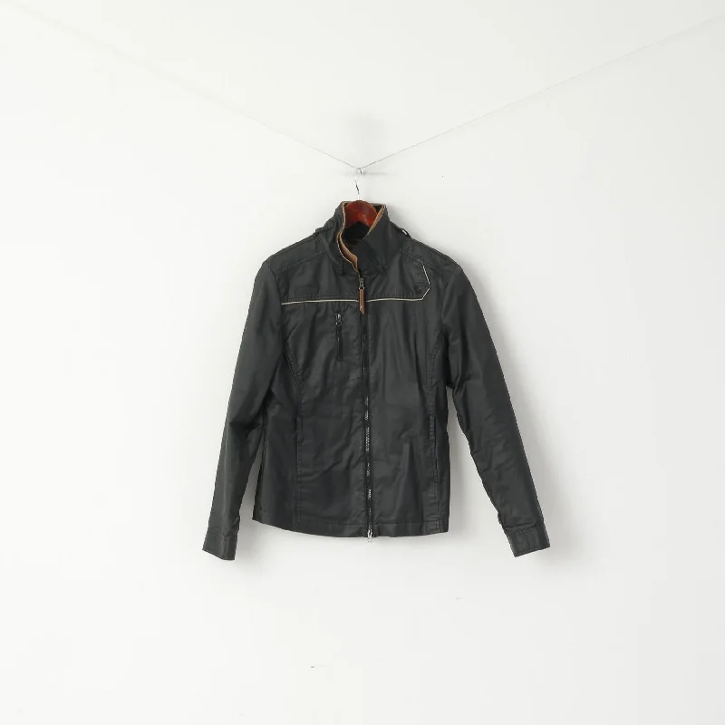 Bonus Savings Volkswagen Women M Jacket Black Cotton Wax VW Golf Zip Up Remoable Lining Top
