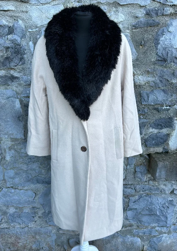 Online Only 90s cream woolly coat uk 12
