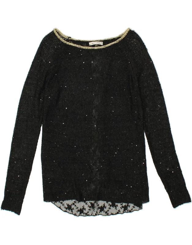 Unbeatable Prices ZAC&ZOE Womens Boat Neck Jumper Sweater UK 14 Medium Black Flecked