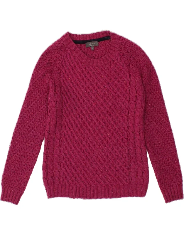 PER UNA Womens Boat Neck Jumper Sweater UK 12 Medium  Pink Acrylic