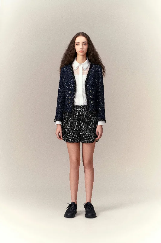 Price Reduction Double-breasted Tweed Jacket
