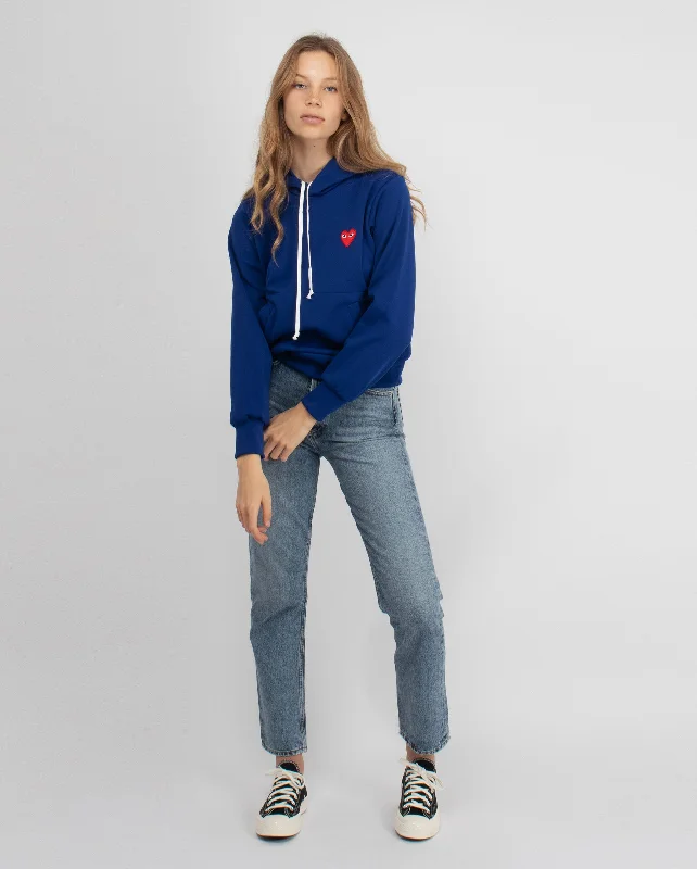 Super Sale T173 RED HEART HOODIE / NAVY