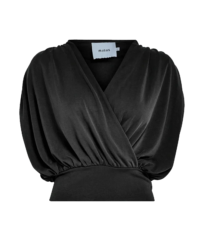 Shop and Save Elvie Wrap Top - Black