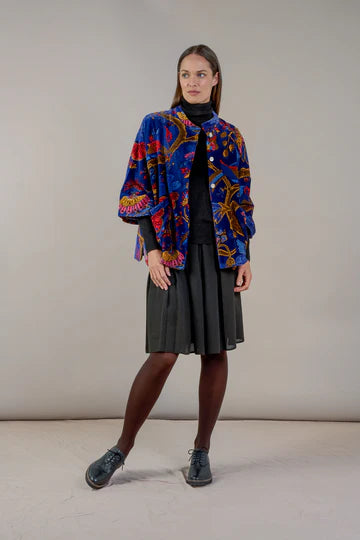 Today’s Special One Hundred Stars Velvet Jacket - Climbing Peacock Royal Blue